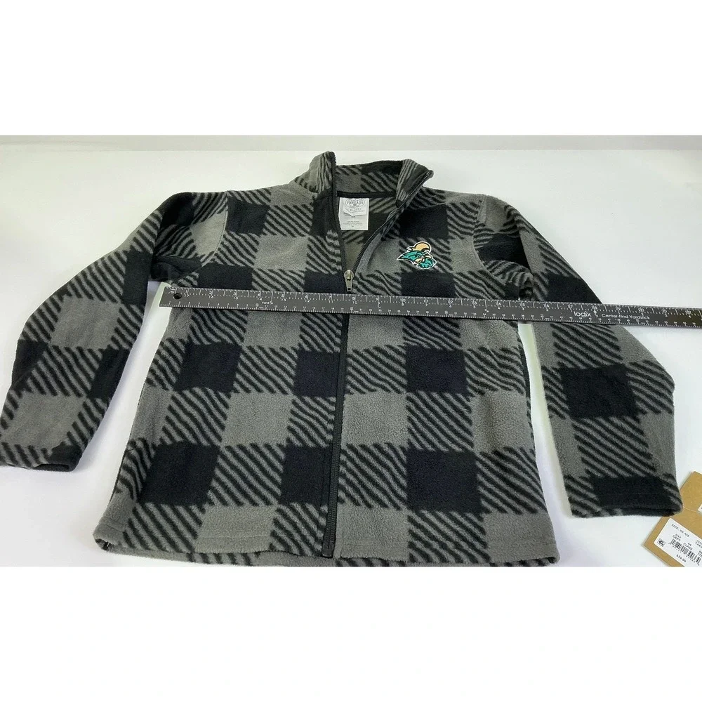 Rivalry Threads Kids Fleece Jacket Buffalo Plaid‎ Logo Zip Up Outerwear XS